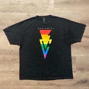 Authentic Finn Balor Shirt LGBTQ Pride For Everyone Club Shirt WWE Sz 2XL XXL